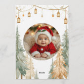 Winter Woodland Photo Birthday Invitation – Pastel (Dos)