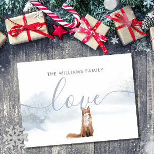 Winter Woodland Scene Fox Briefkaart