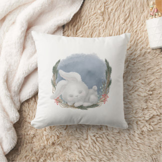 Winter Woodland Sleeping Bunny Kussen