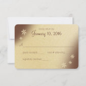 Winter Woodland Snowflakes Brown et Gold Réponse (Devant)