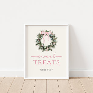 Winter Woodland Sweet Treats Sign Poster