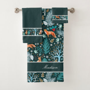 Winter Woodland Turquoise/Gold ID785