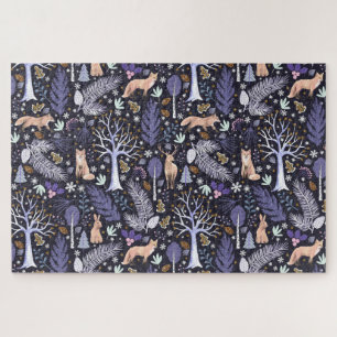 Winter Woodland Violet/Gold ID785 Legpuzzel