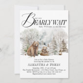 Winter Woodland We kunnen bijna wachten op Baby sh Kaart (Voorkant)