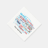 Winter Words Typography Fun Holiday Party Napkins Servetten (Hoek)