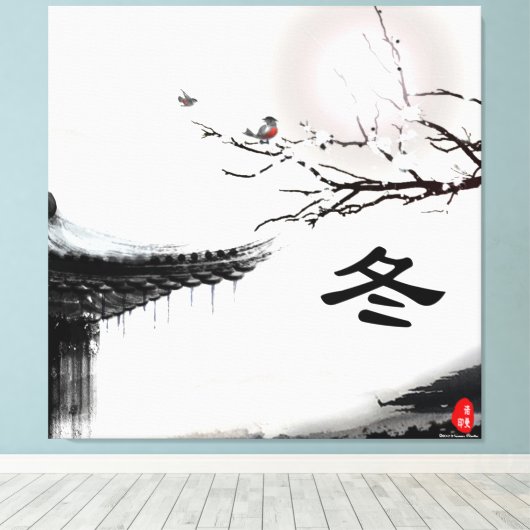 Winter Wrapped Canvas Afdruk (Insitu (Houten vloer))