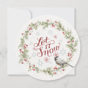 Winter Wreater - Laat het sneeuwen Feestdagenkaart