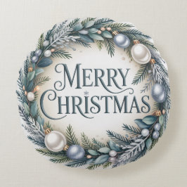 Winter Wreath Christmas Rond Kussen