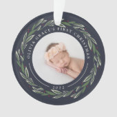 Winter Wreath | Eerste kerstfoto baby's Ornament (voorkant)