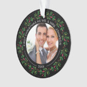 Winter Wreath First Kerstmis als Mr en Mrs. Ornament (voorkant)