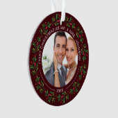 Winter Wreath First Kerstmis als Mr en Mrs. Ornament (voorkant)