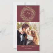 WINTER WREATH | JOY | STYLISH HOLIDAY CARD FEESTDAGENKAART (Voorkant)