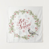 Winter Wreath - Laat het sneeuwen Wandkleed (Voorkant)