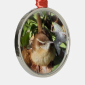 Winter Wren Metalen Ornament (Rechts)