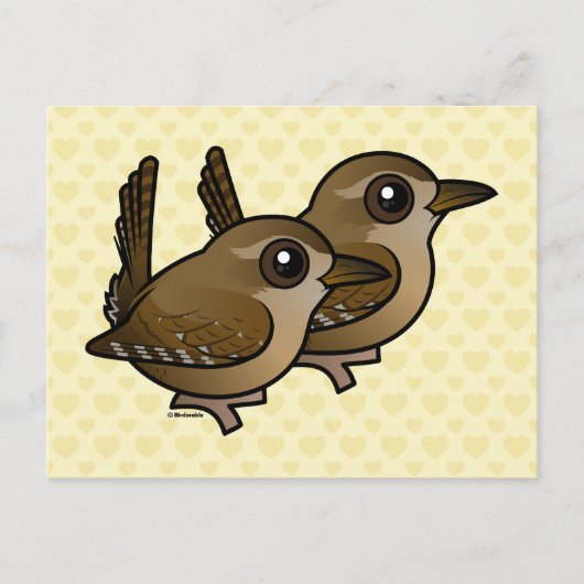 Winter Wren Pair Briefkaart (Voorkant)