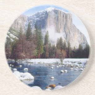 Winter Yosemite National Park Zandsteen Onderzetter