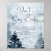 Winter zeggen geen baby poster (Voorkant)