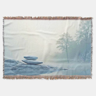 Winter Zen: Foggy Lake Balance Deken