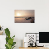Winter zonsondergang in Nederland poster (Thuiskantoor)