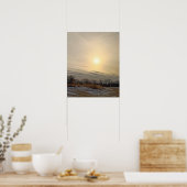 Winter Zonsondergang Poster (Keuken)