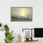 Winter Zonsondergang Poster (Thuiskantoor)