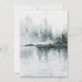 Winter Zwart-witminimalistisch Vrijgezellenfeest Kaart (Achterkant)