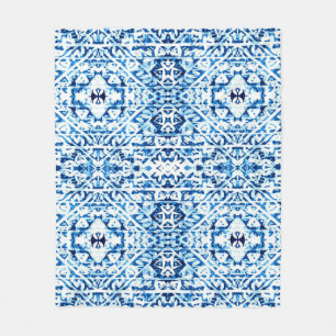 Winterachtergrond. Waterverf handgeschilderd blauw Fleece Deken