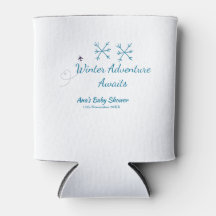 Winteravontuur wacht baby shower blauwe sneeuwvlok