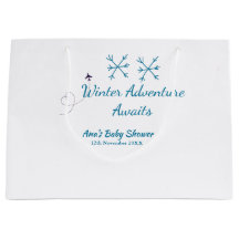 Winteravontuur wacht baby shower blauwe sneeuwvlok