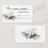 WinterBaby shower raad hoeveel Snoepjes er zijn Informatiekaartje (Voorkant / Achterkant)