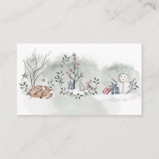 WinterBaby shower raad hoeveel Snoepjes Informatiekaartje (Achterkant)