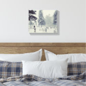 Winterbegraafplaats Canvas Afdruk (Insitu (Slaapkamer))