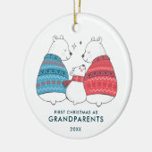 WinterBeren - Eerste Kerstdagen gepersonaliseerd a Keramisch Ornament (Links)