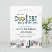 winterberg | Snowboarden Skiën Party Kaart (Staand voorkant)