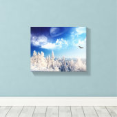 Winterbergen verpakt Canvas Afdruk (Insitu (Houten vloer))