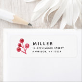 Winterberry Holiday Return Address Label (Insitu)