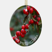 Winterberry Holly Botanical Keramisch Ornament (Rechts)