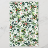 Winterberry Holly Greenery Verloving uitnodiging (Achterkant)