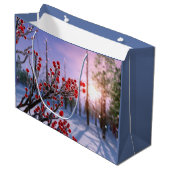 Winterberry in Ice Gift Bag Groot Cadeauzakje (Voorkant Gekanteld)