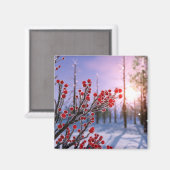 Winterberry in Ice Magnet Magneet (Voorkant / Achterkant)