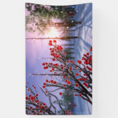 Winterberry in IJsbanner Spandoek (Verticaal)
