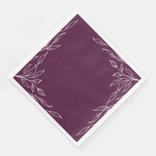 Winterberry Leaf Motif Thanksgiving Party Servet