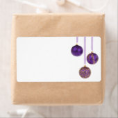 Winterberry Paarse kerstversieringen Etiket (Insitu)