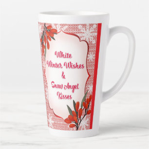 Winterberry Witte Winterwensen Sneeuwengel Kusjes Latte Mok
