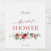 Winterbes Bruidsmeisjesfeest Wijn Etiket (Enkel label)