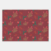 Winterbes - rood inpakpapier vel (Voorkant 2)