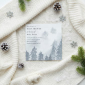 Winterbesneeuwde bomen baby shower uitnodiging