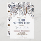 Winterbessen 40e verjaardag kaart (Voorkant / Achterkant)