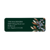 Winterbessen gepersonaliseerde kerst etiket (Voorkant)