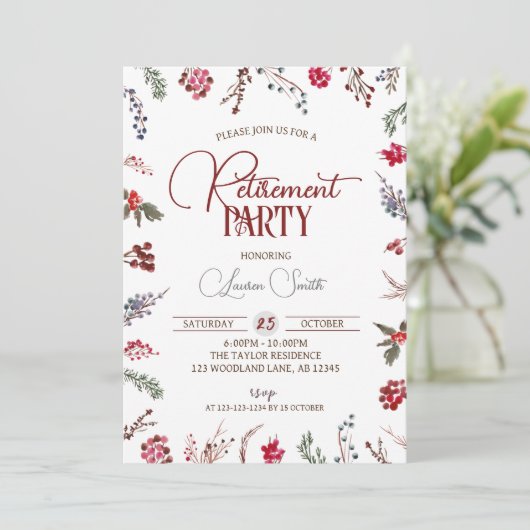 Winterbessen & Hulst Pensioenfeest Kaart (Staand voorkant)